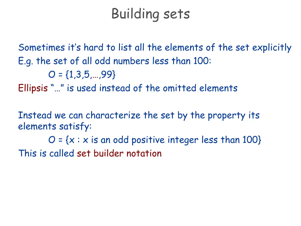 building sets