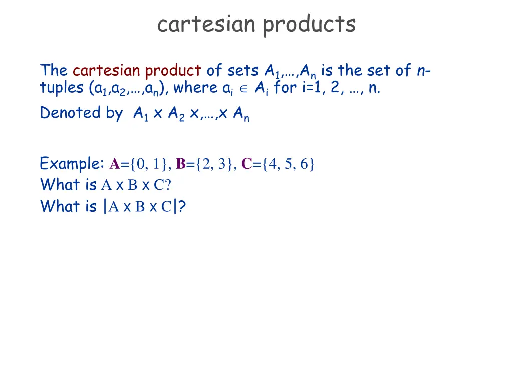 cartesian products 4