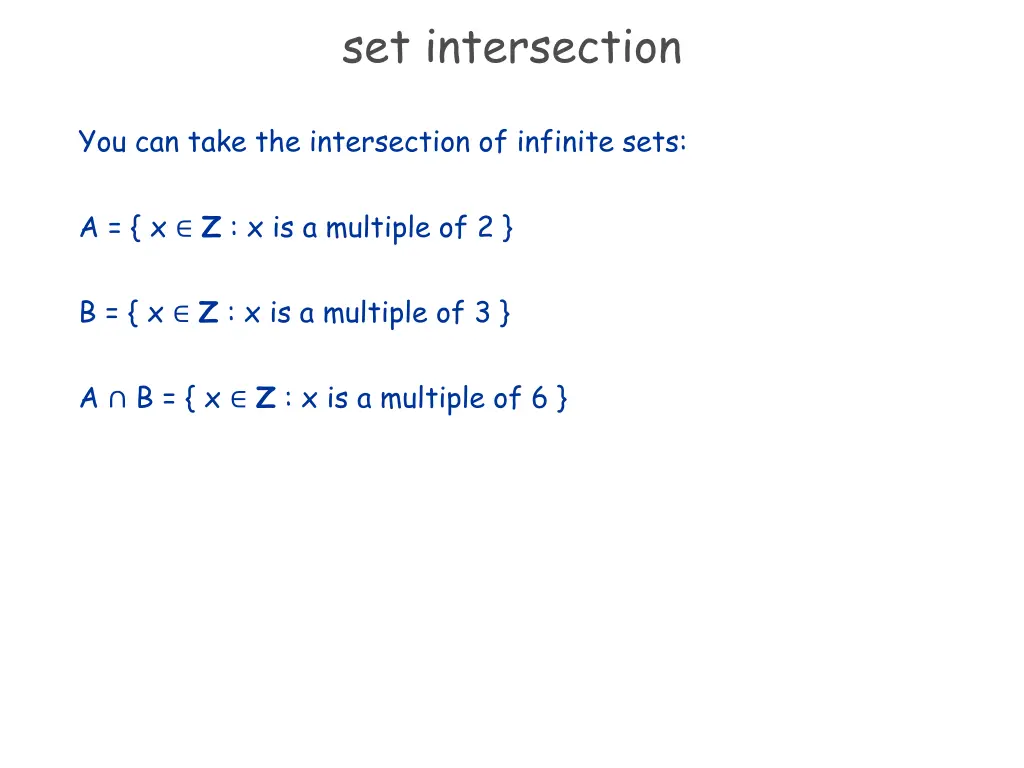 set intersection 1