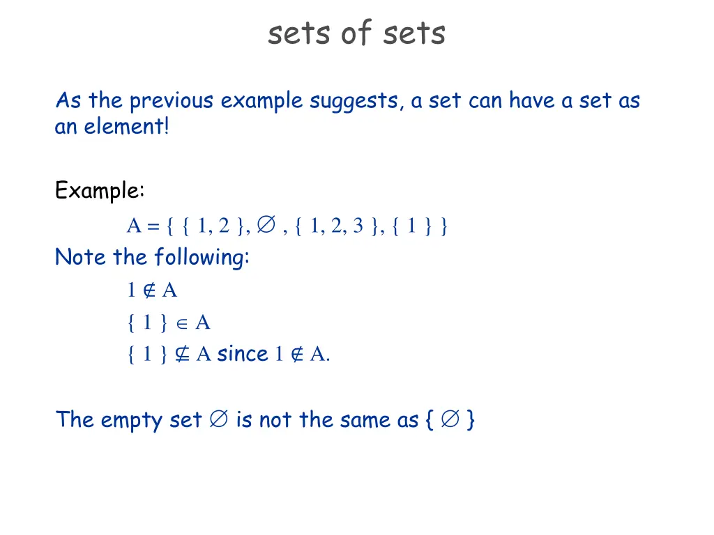 sets of sets