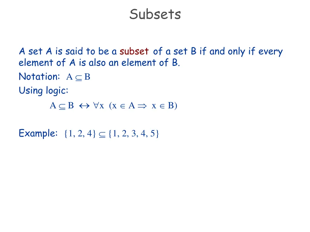 subsets