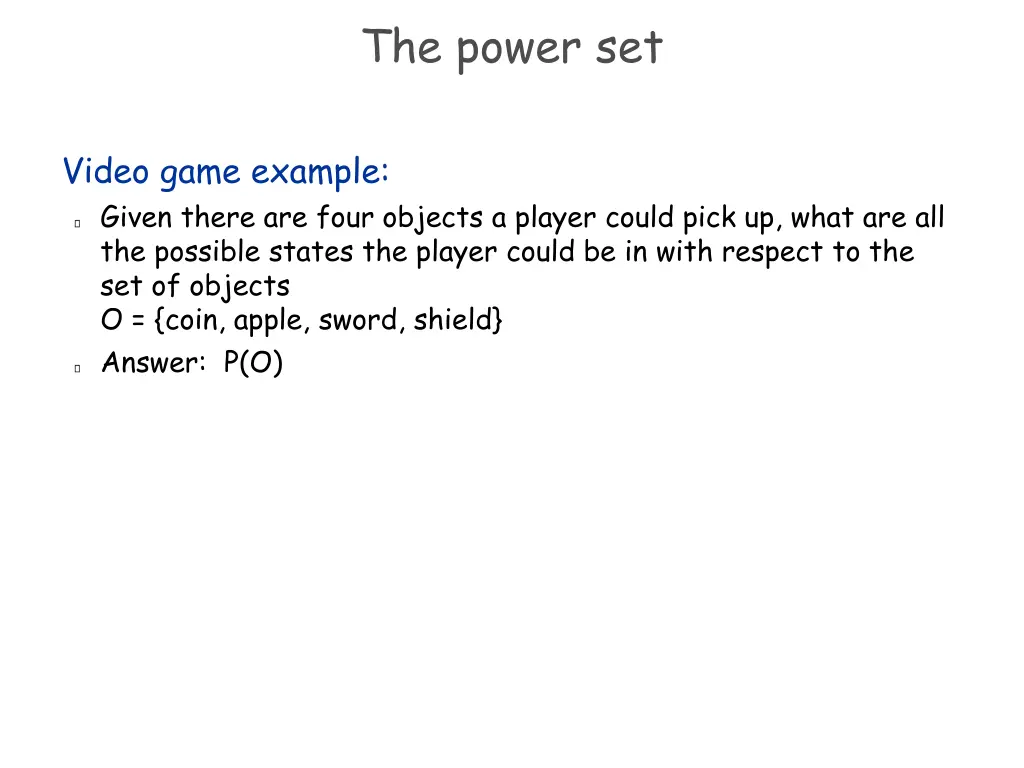 the power set 1