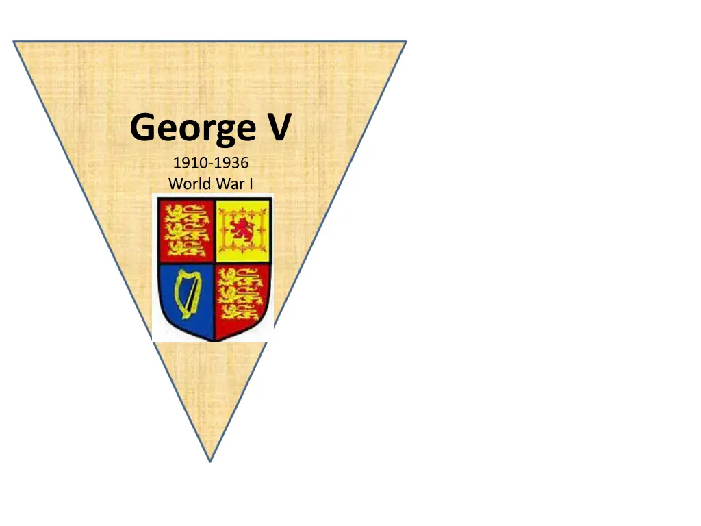 george v 1910 1936 world war i