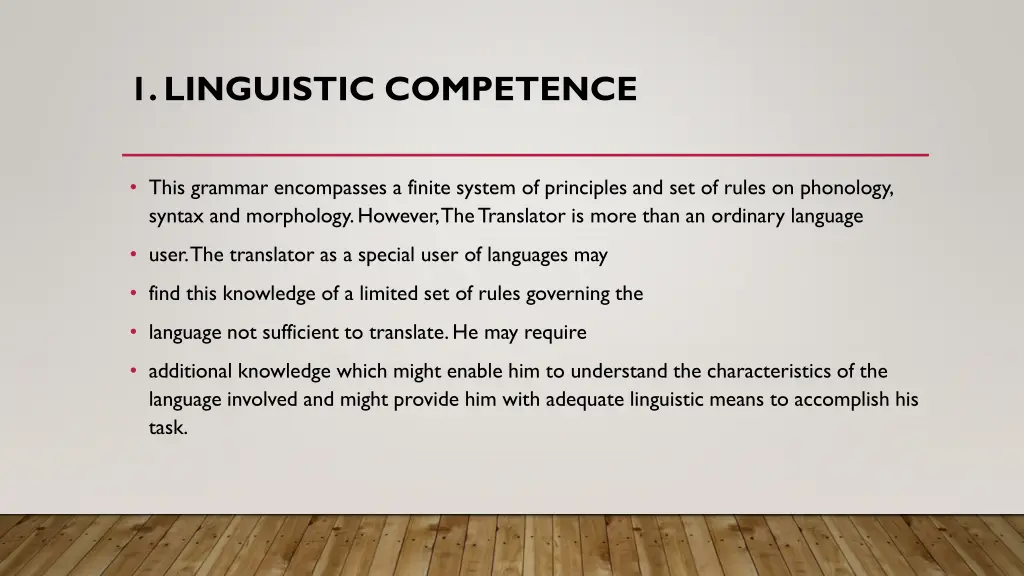 1 linguistic competence