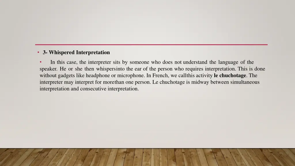 3 whispered interpretation