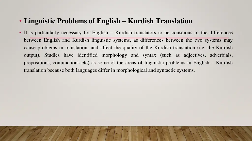 linguistic problems of english kurdish translation