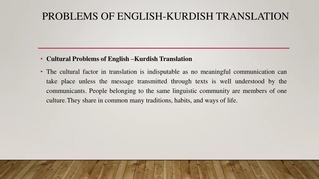 problems of english kurdish translation