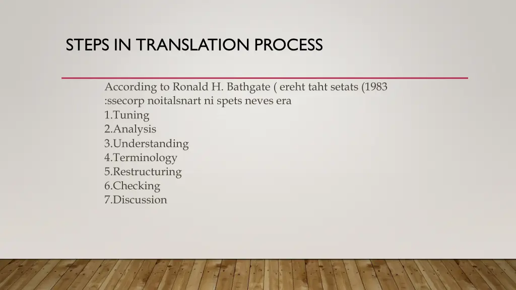 steps in translation process