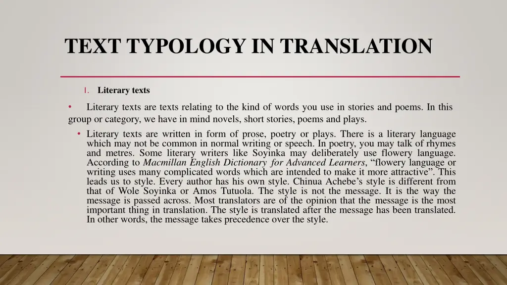 text typology in translation
