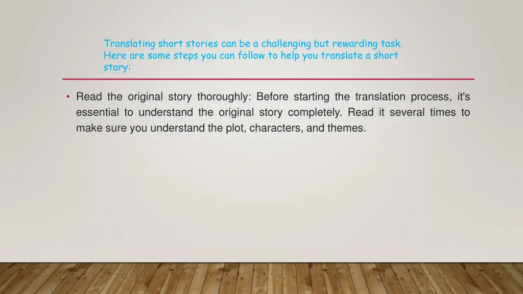translating short stories can be a challenging