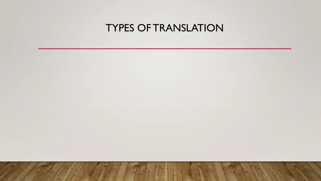 types of translation
