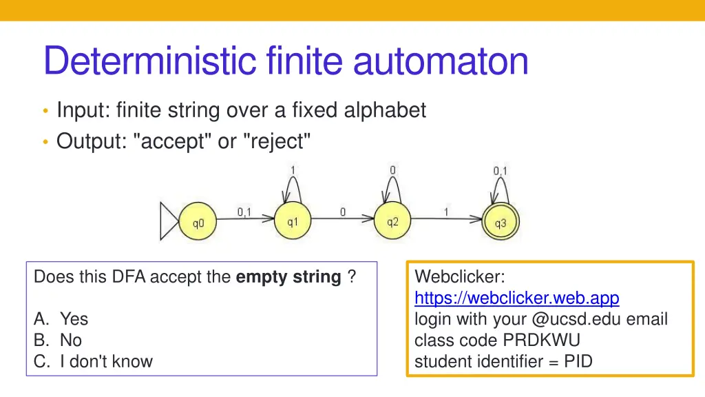 deterministic finite automaton 1