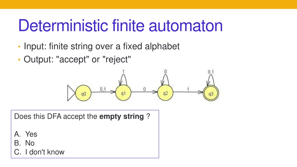 deterministic finite automaton