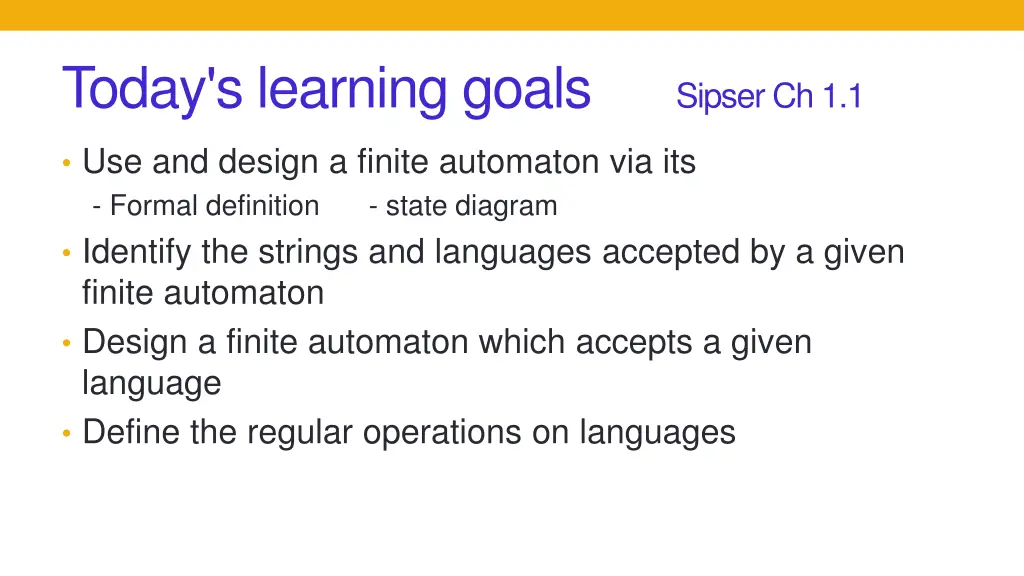 today s learning goals