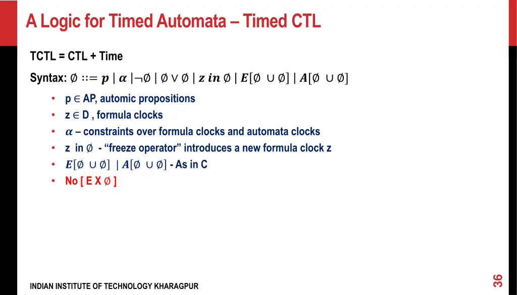 a logic for timed automata timed ctl