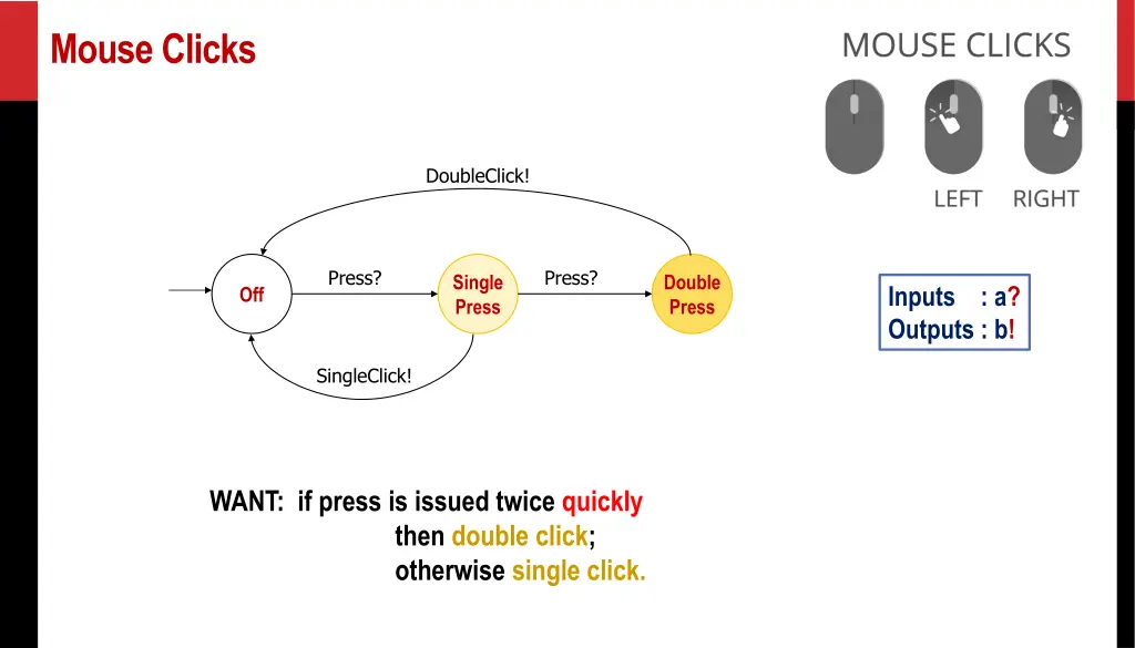 mouse clicks