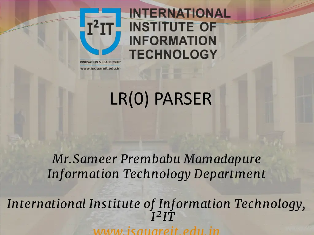 lr 0 parser