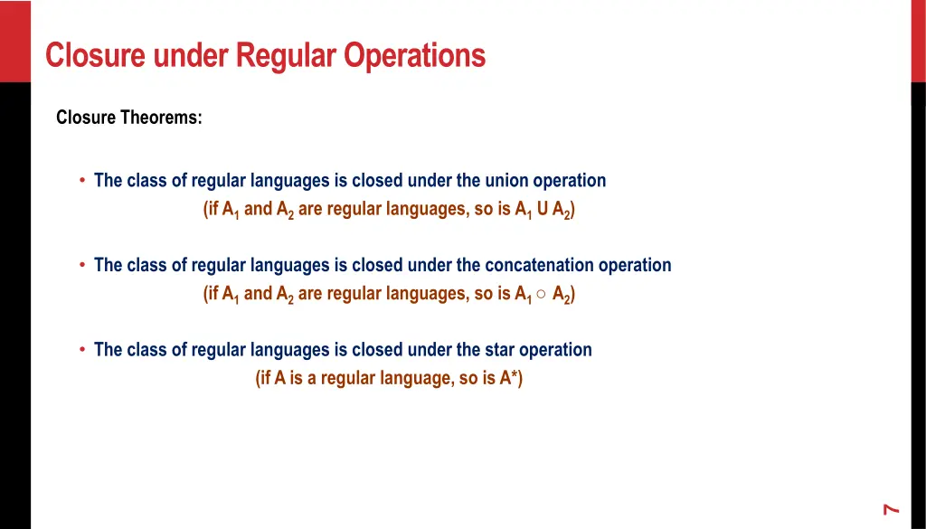 closure under regular operations