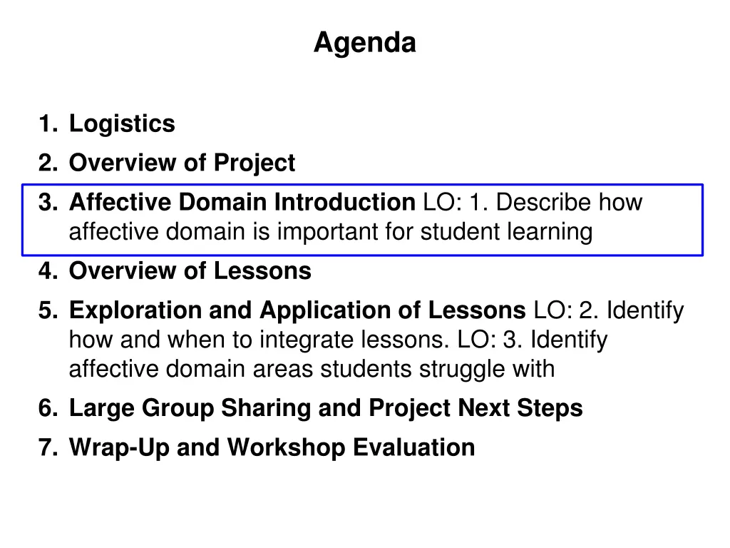 agenda 3
