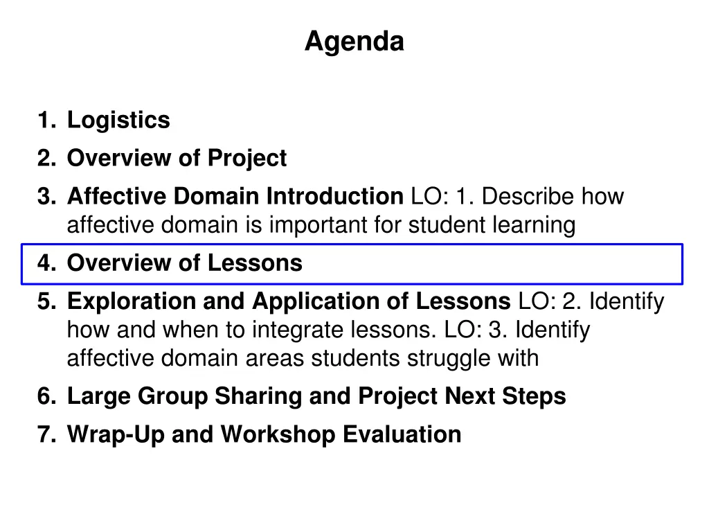 agenda 4