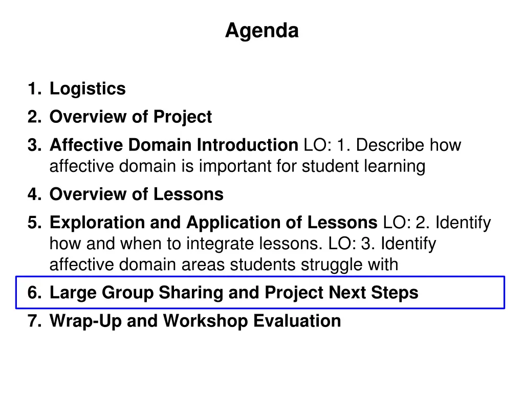 agenda 6