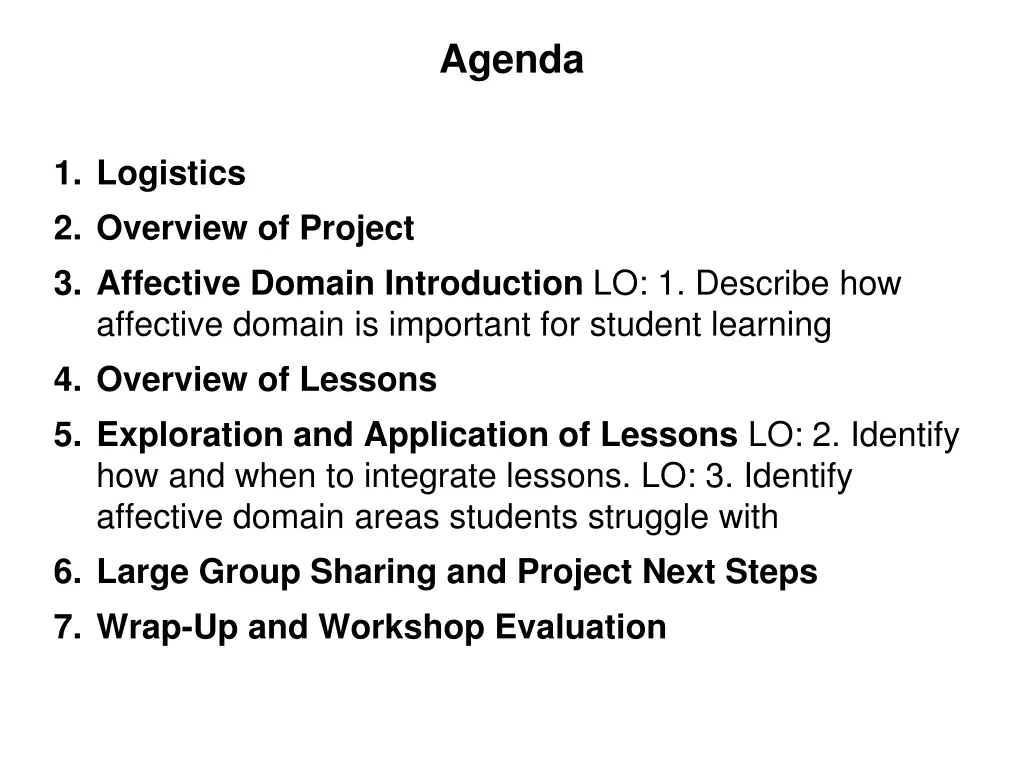 agenda