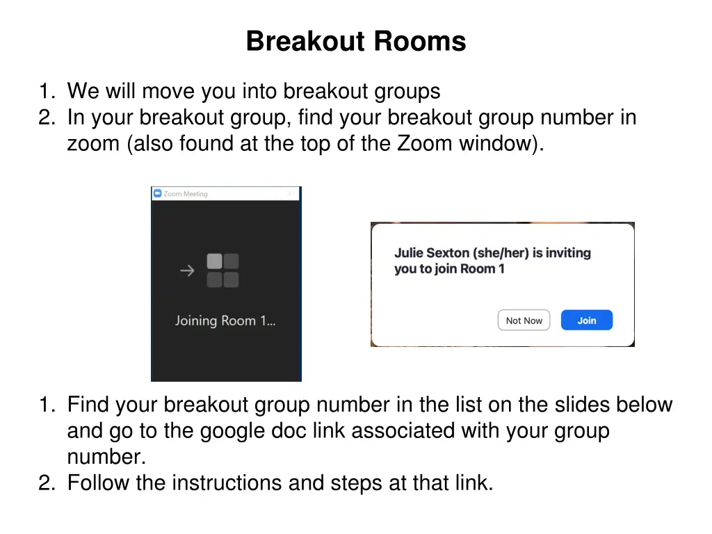 breakout rooms