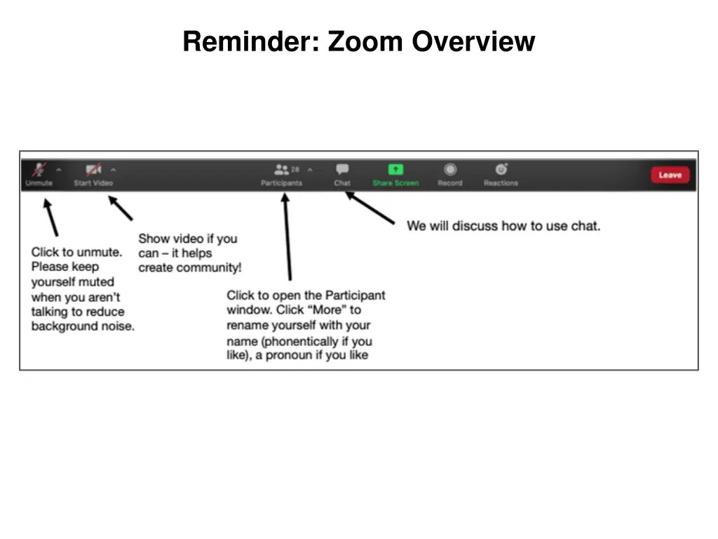 reminder zoom overview