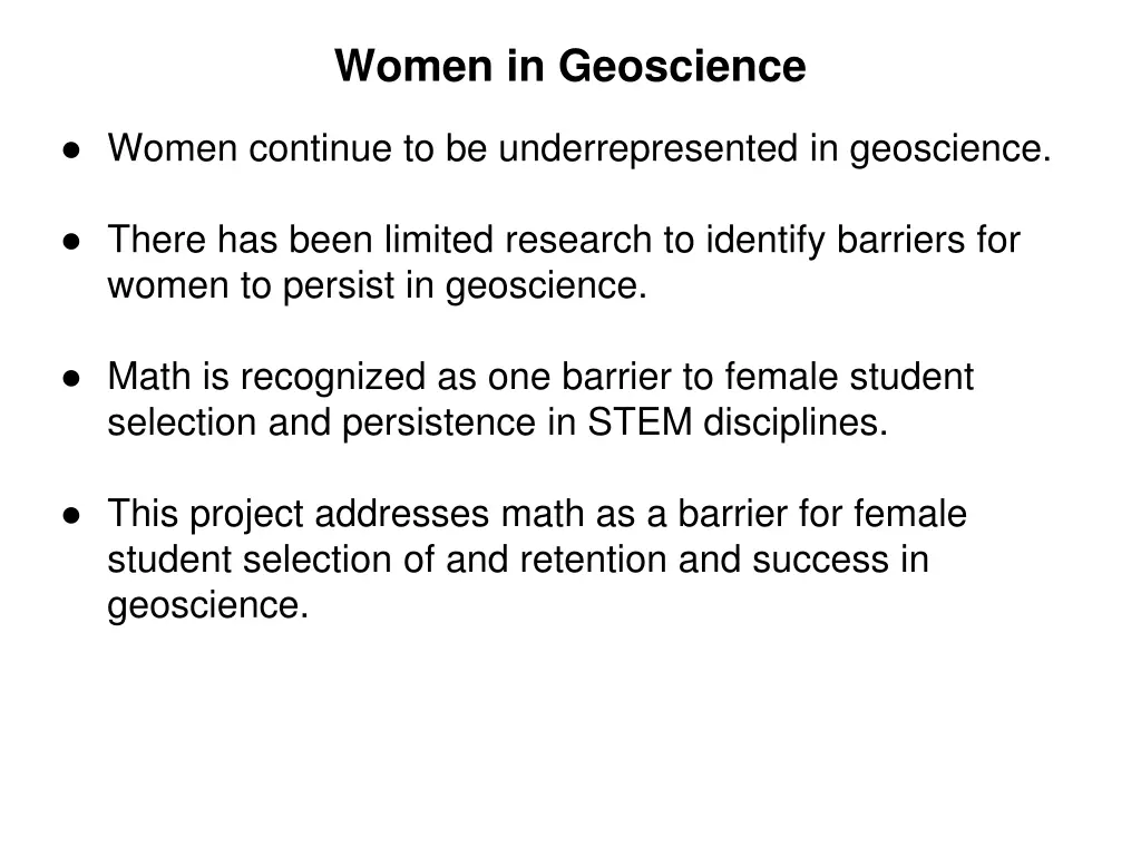 women in geoscience