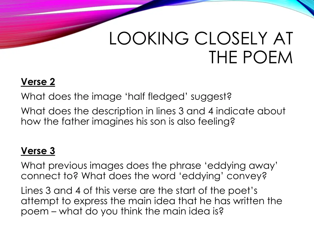 looking closely at 1
