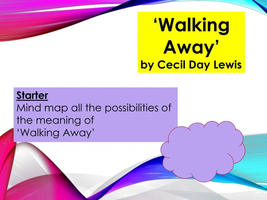 walking away by cecil day lewis