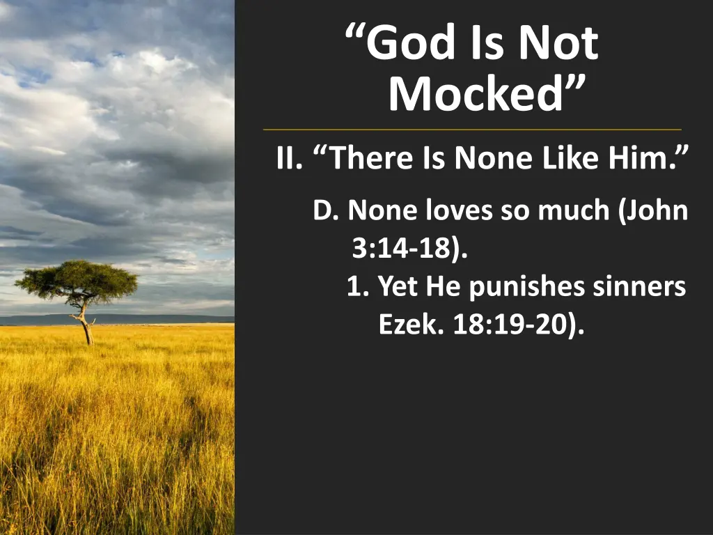 god is not mocked 2
