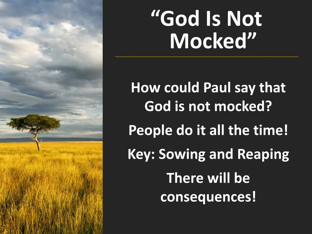 god is not mocked