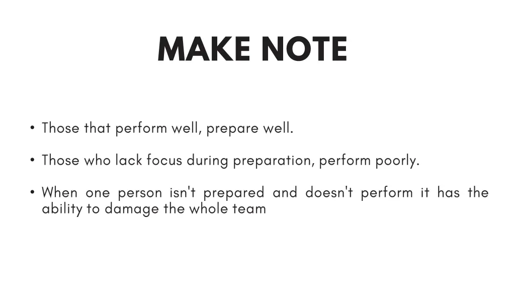 make note