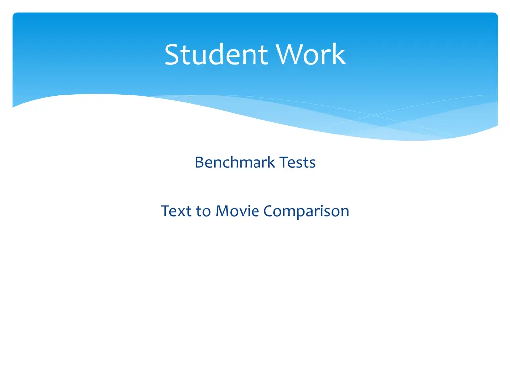 student work