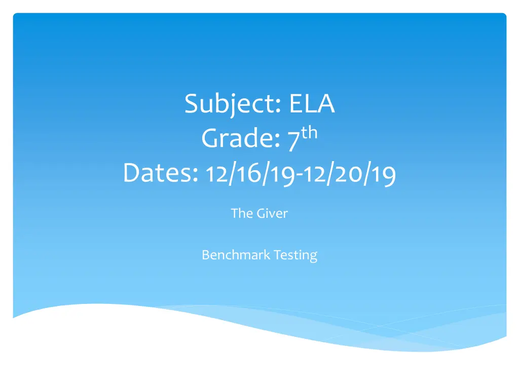 subject ela grade 7 th dates 12 16 19 12 20 19