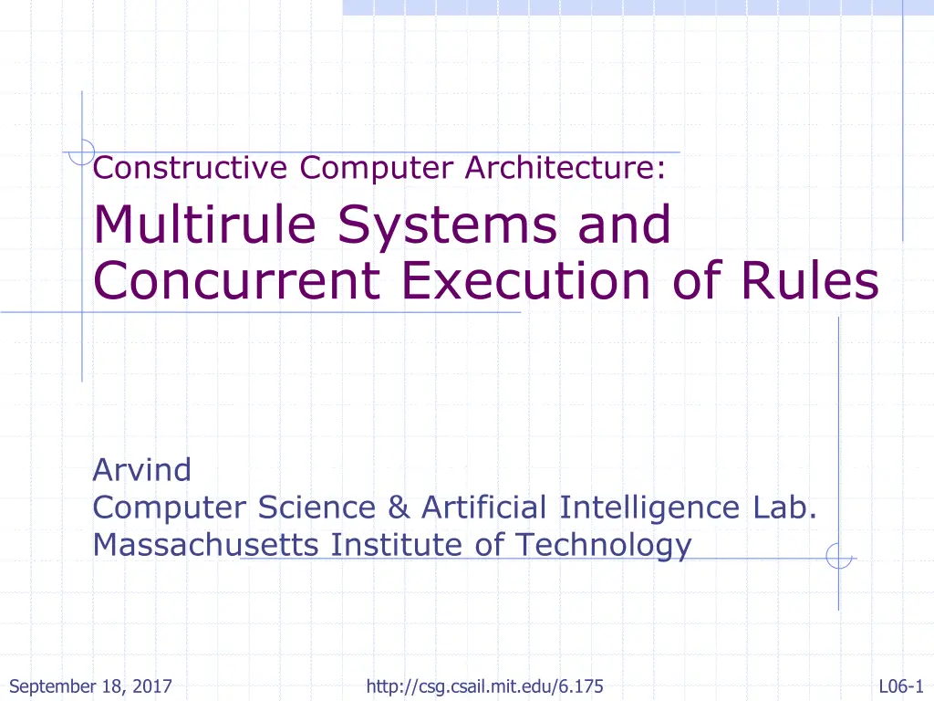 constructive computer architecture multirule