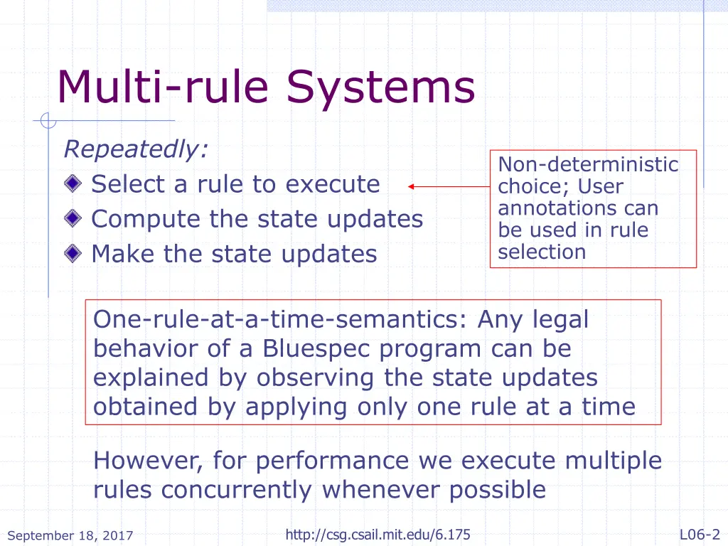 multi rule systems