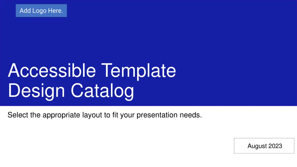 accessible template design catalog