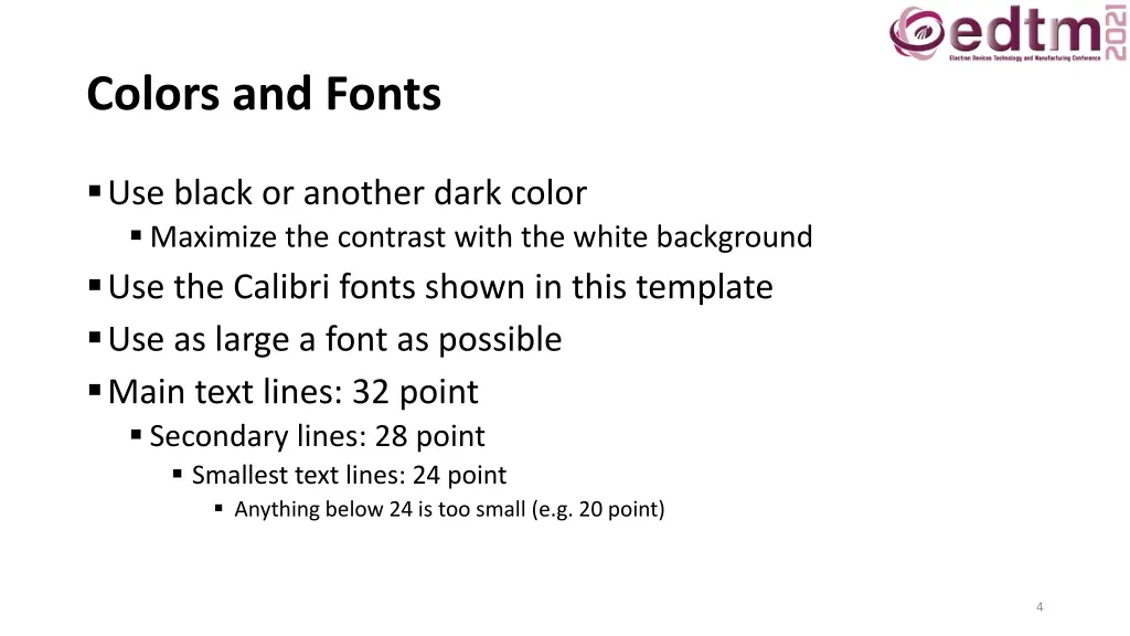 colors and fonts