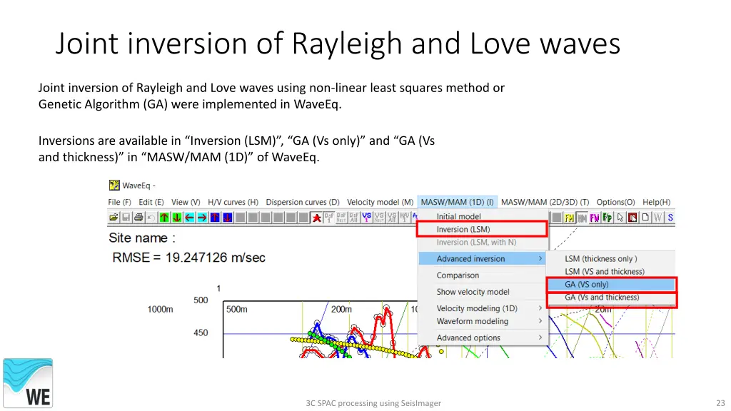 joint inversion of rayleigh and love waves