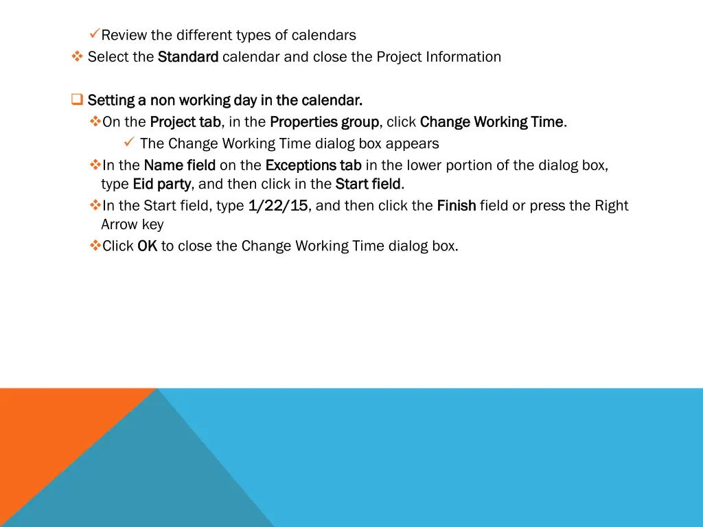 review the different types of calendars select