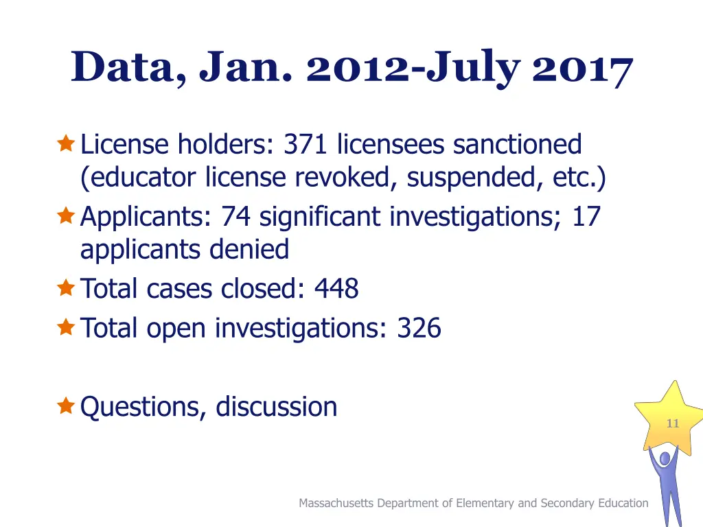 data jan 2012 july 2017