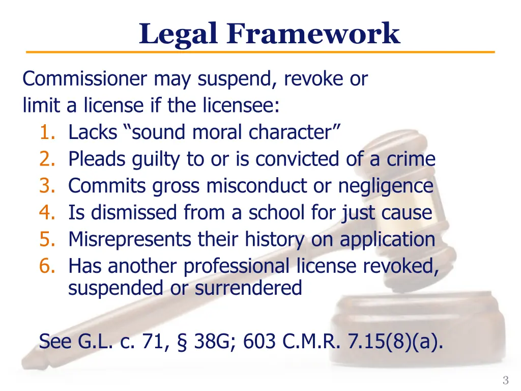 legal framework