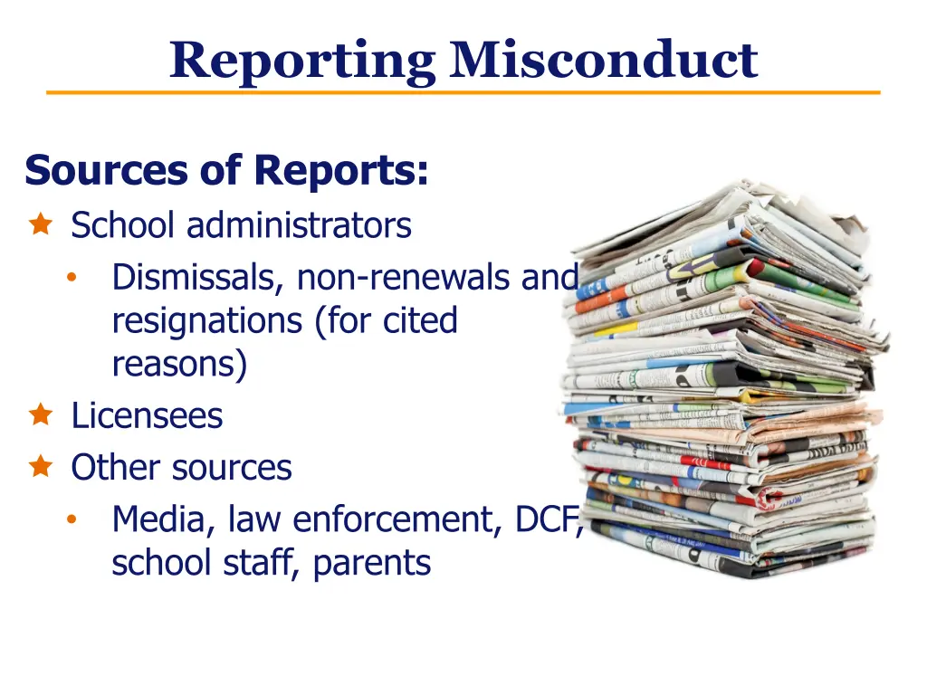reporting misconduct