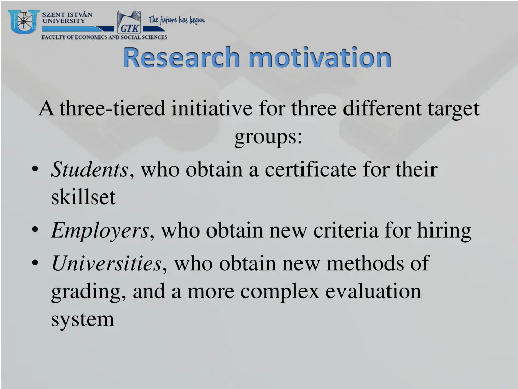 research motivation