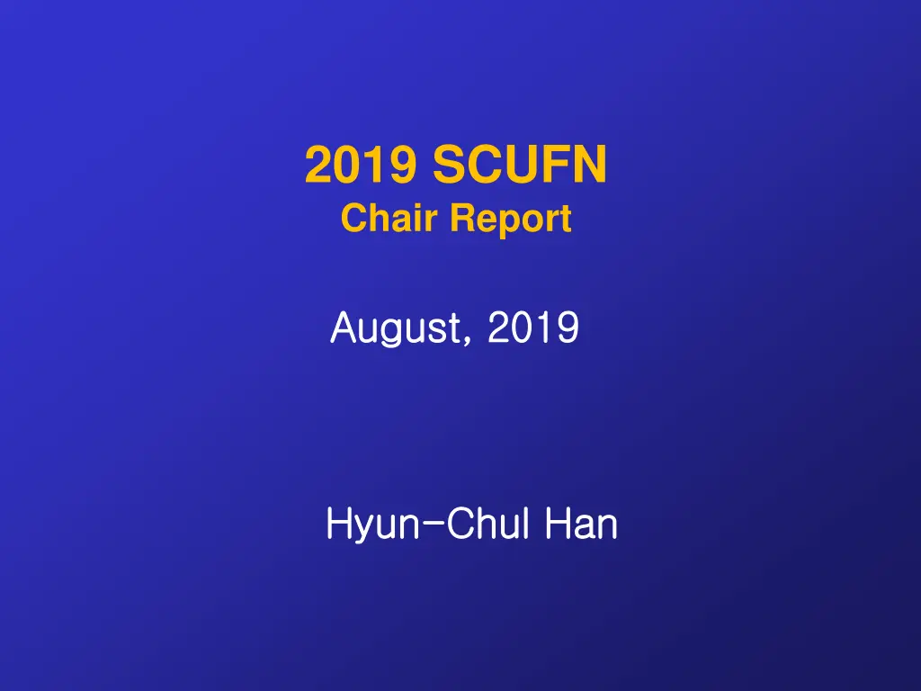 2019 scufn chair report