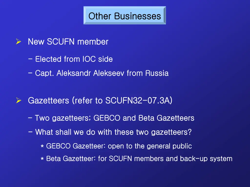 other businesses other businesses