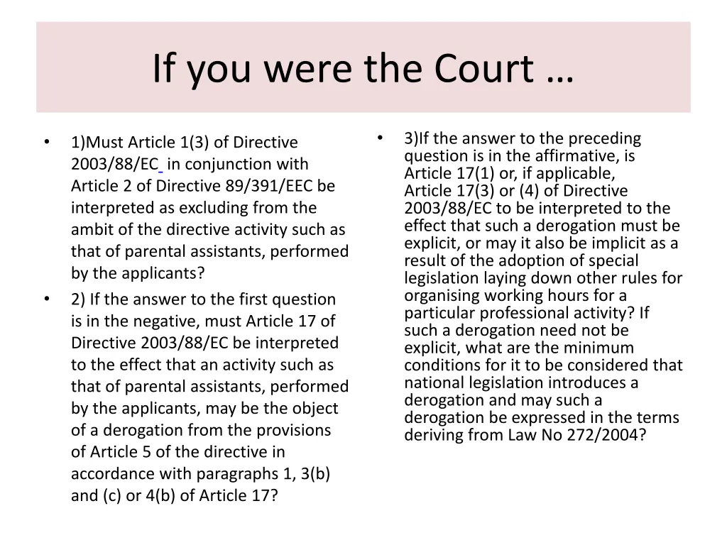 if you were the court 2