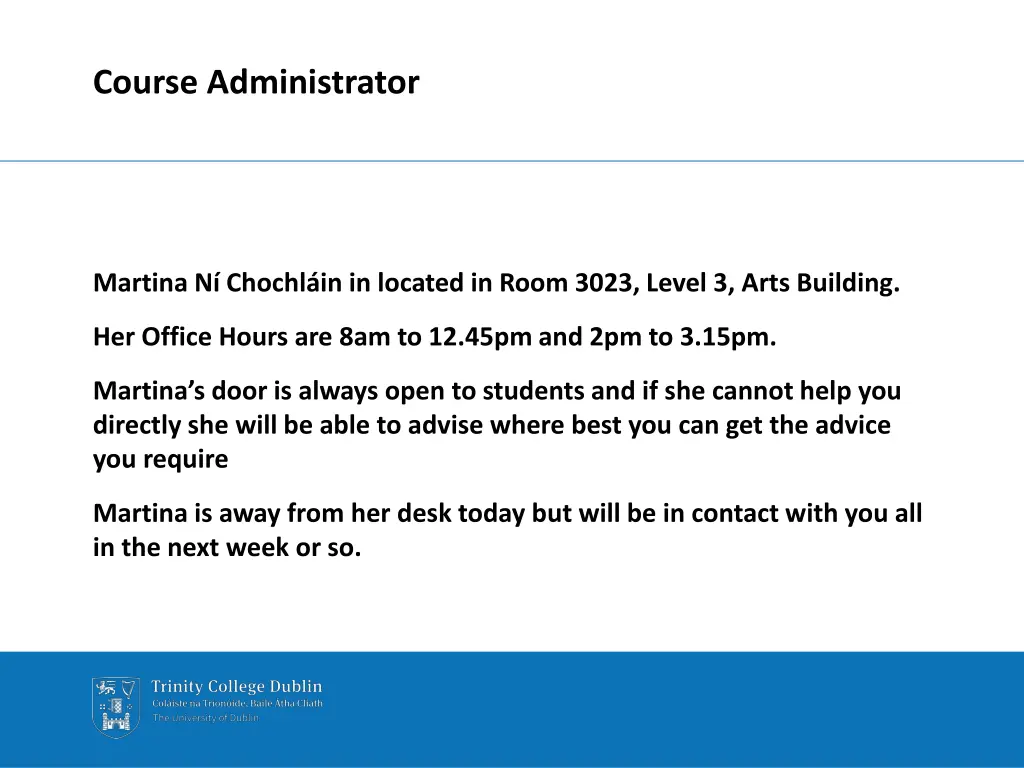 course administrator